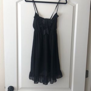 Black sparkly see thru night slip